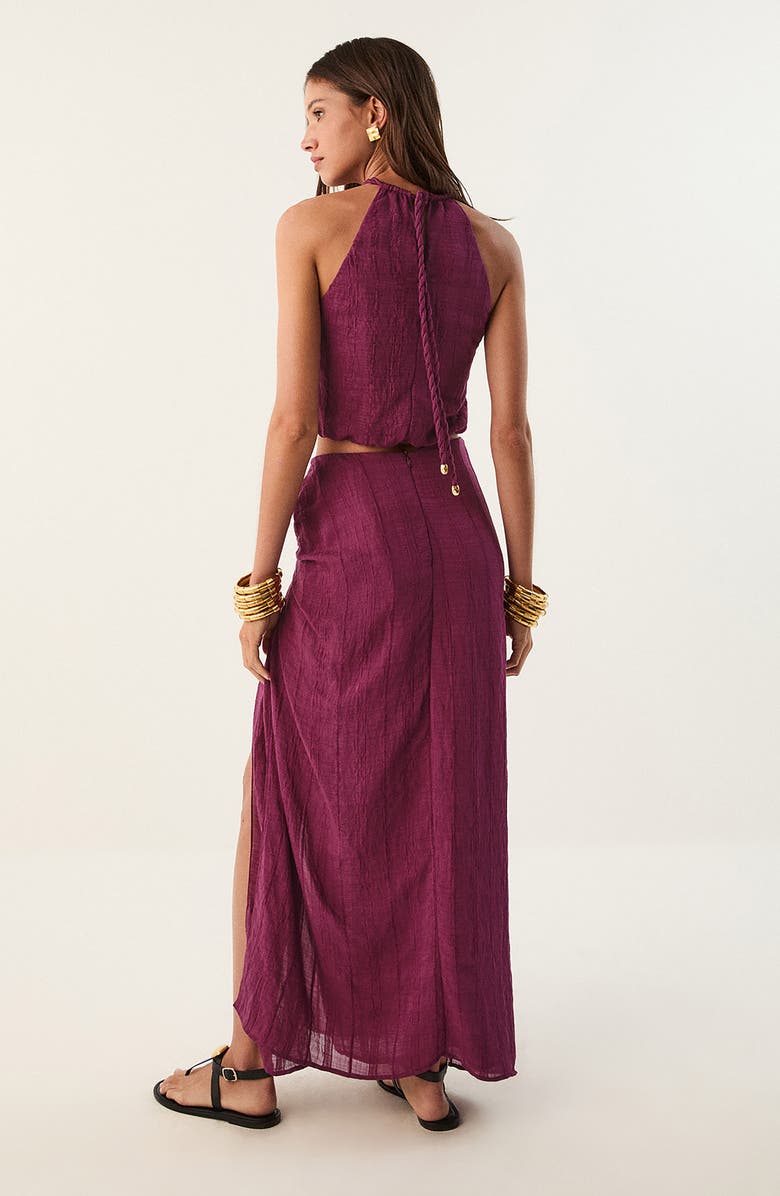 ViX Paula Hermanny Kara Side Tie Cover-Up Midi Skirt, Alternate, color, Purple