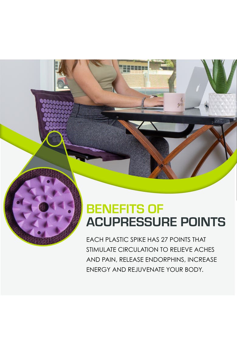 Ki Acupressure Mat and Pillow Set, Alternate, color, Royal Lilac