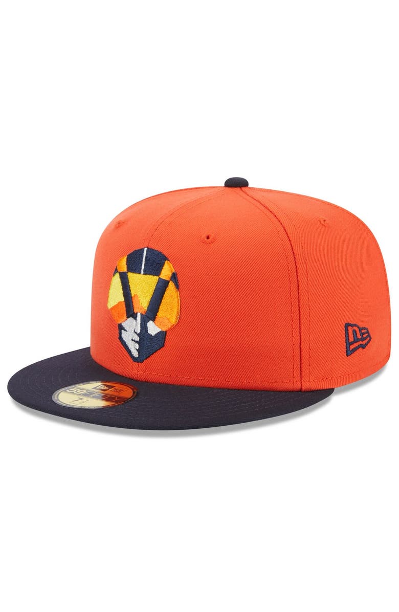 New Era Men's New Era Orange Las Vegas Aviators Authentic Collection Alternate Logo 59FIFTY Fitted Hat, Alternate, color, 
