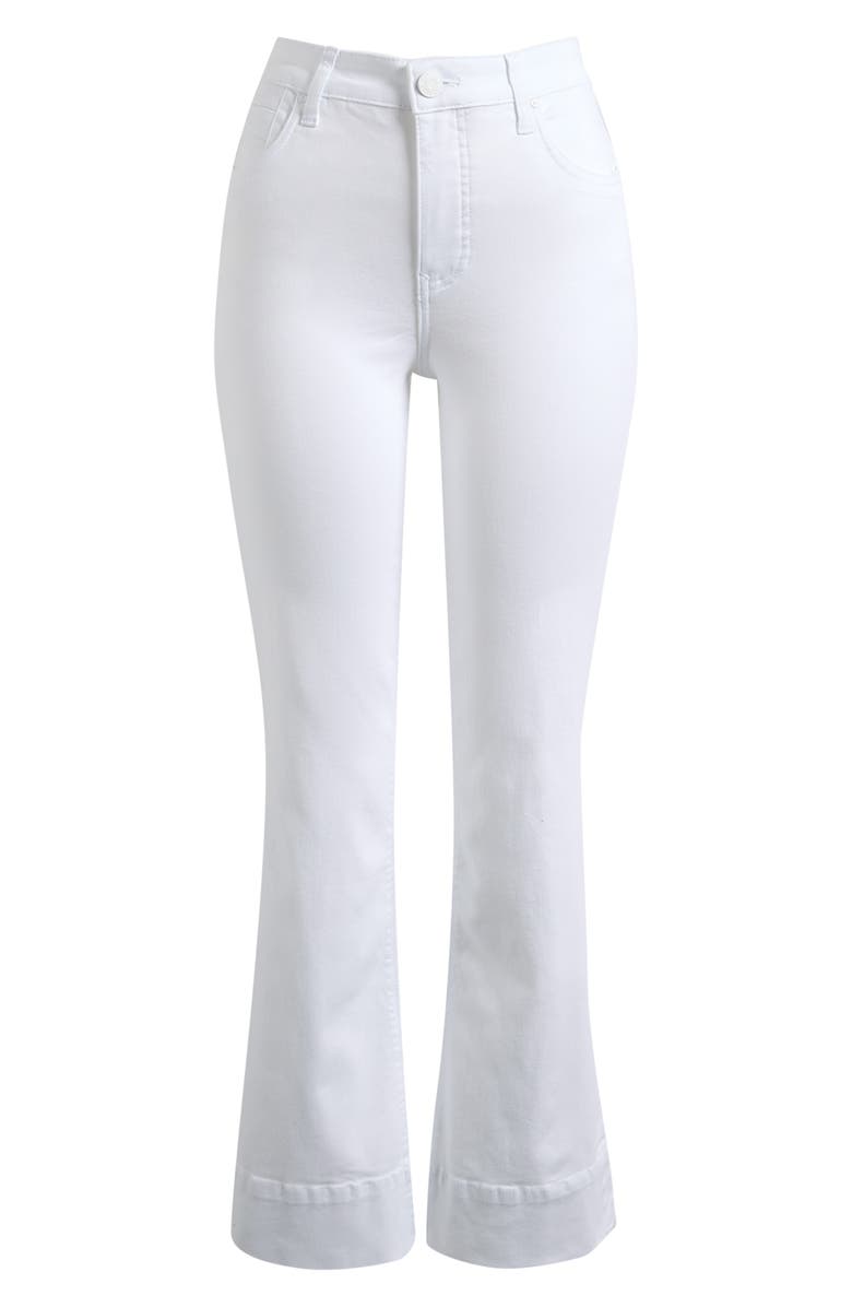 KUT from the Kloth Stella Fab Ab High Waist Flare Jeans, Alternate, color, Optic White