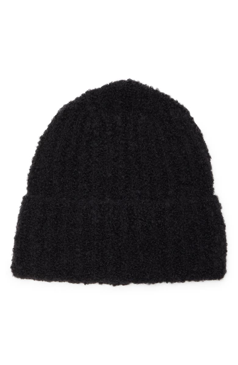 TOTEME Wool Blend Bouclé Knit Cuff Beanie, Main, color, 