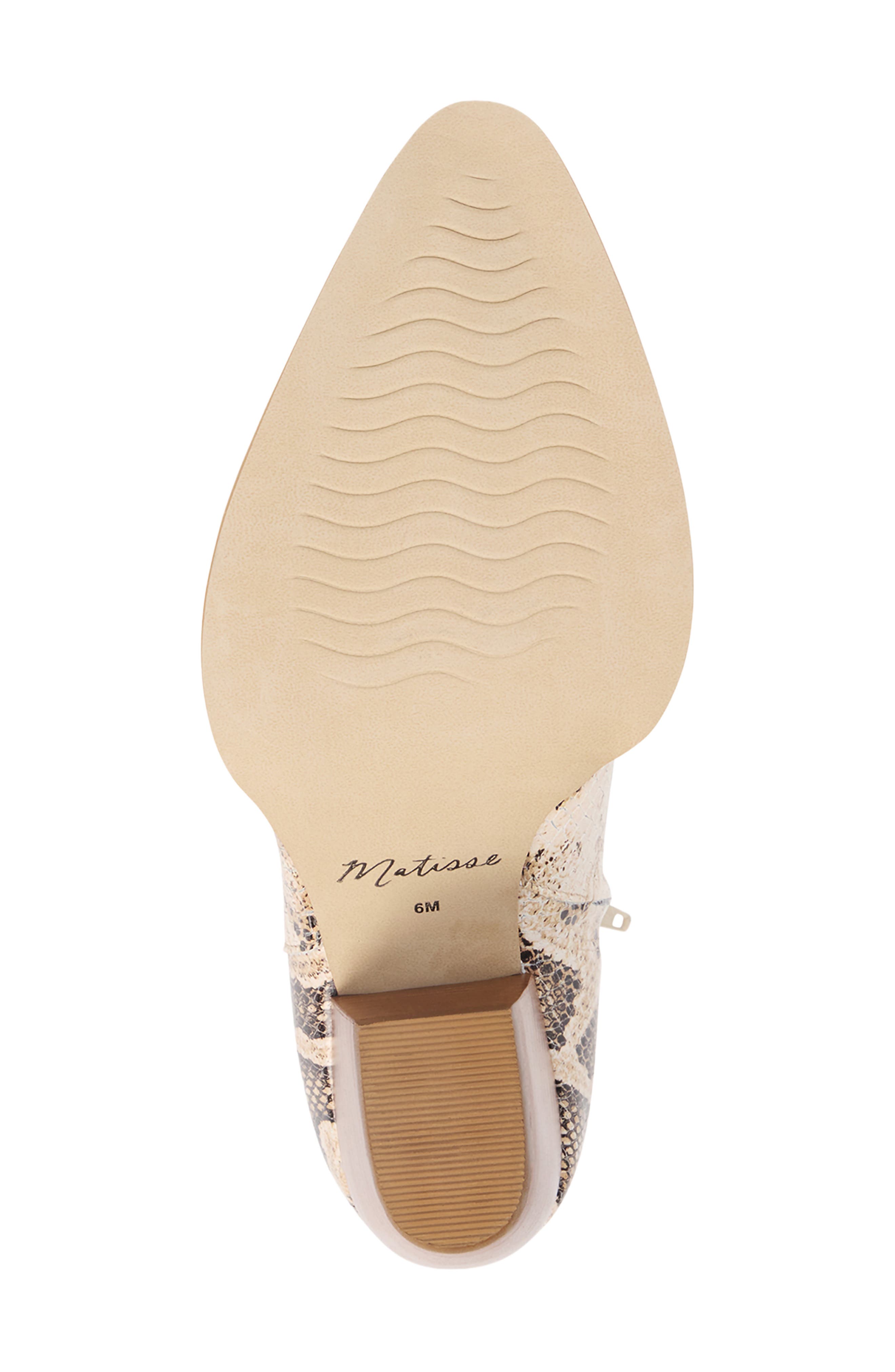 Caty Western Pointed Toe Bootie, Alternate, color, NATURAL MULTI SNAKE