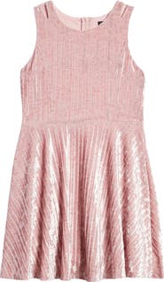 Ava & Yelly Kids' Velvet Rib Party Dress