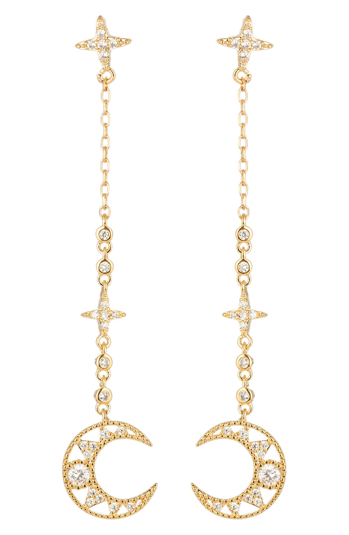 EYE CANDY LOS ANGELES Laika Crescent Moon Drop Earrings