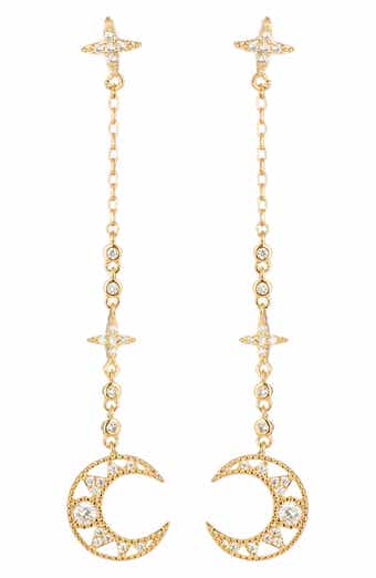 Laika Crescent Moon Drop Earrings