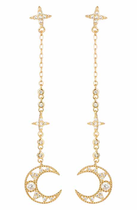 EYE CANDY LOS ANGELES Laika Crescent Moon Drop Earrings