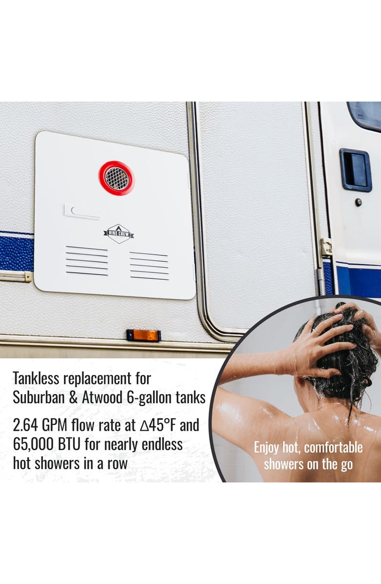 Hike Crew Tankless RV Hot Water Heater, RV Propane Water Heater System for Instant Hot Water., Alternate, color, 