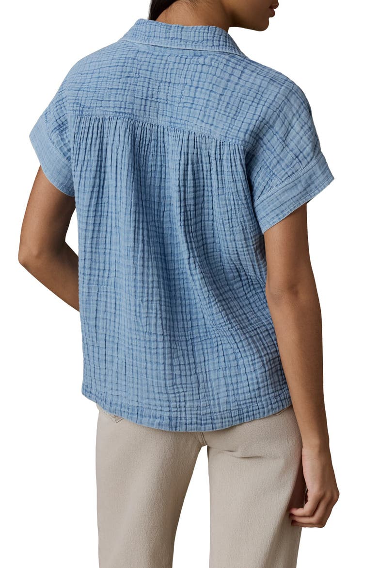 Dune Zoe Cotton Gauze Top, Alternate, color, INDIGO