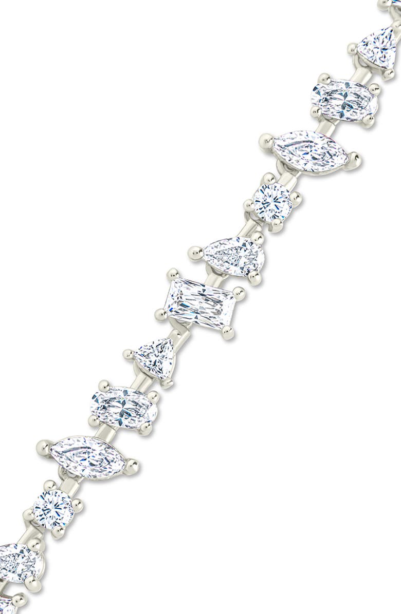 Sterling Forever Ellery Cubic Zirconia Tennis Bracelet, Alternate, color, Silver