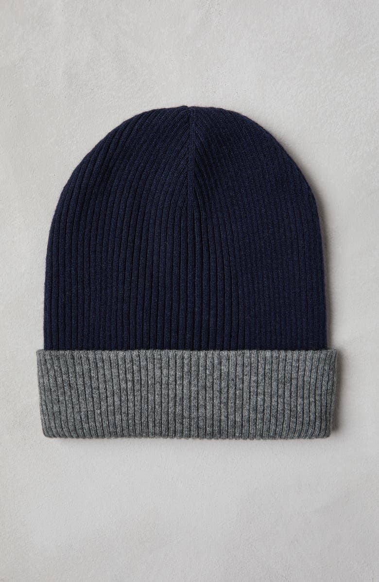 Brunello Cucinelli Cashmere double knit ribbed beanie, Alternate, color, 