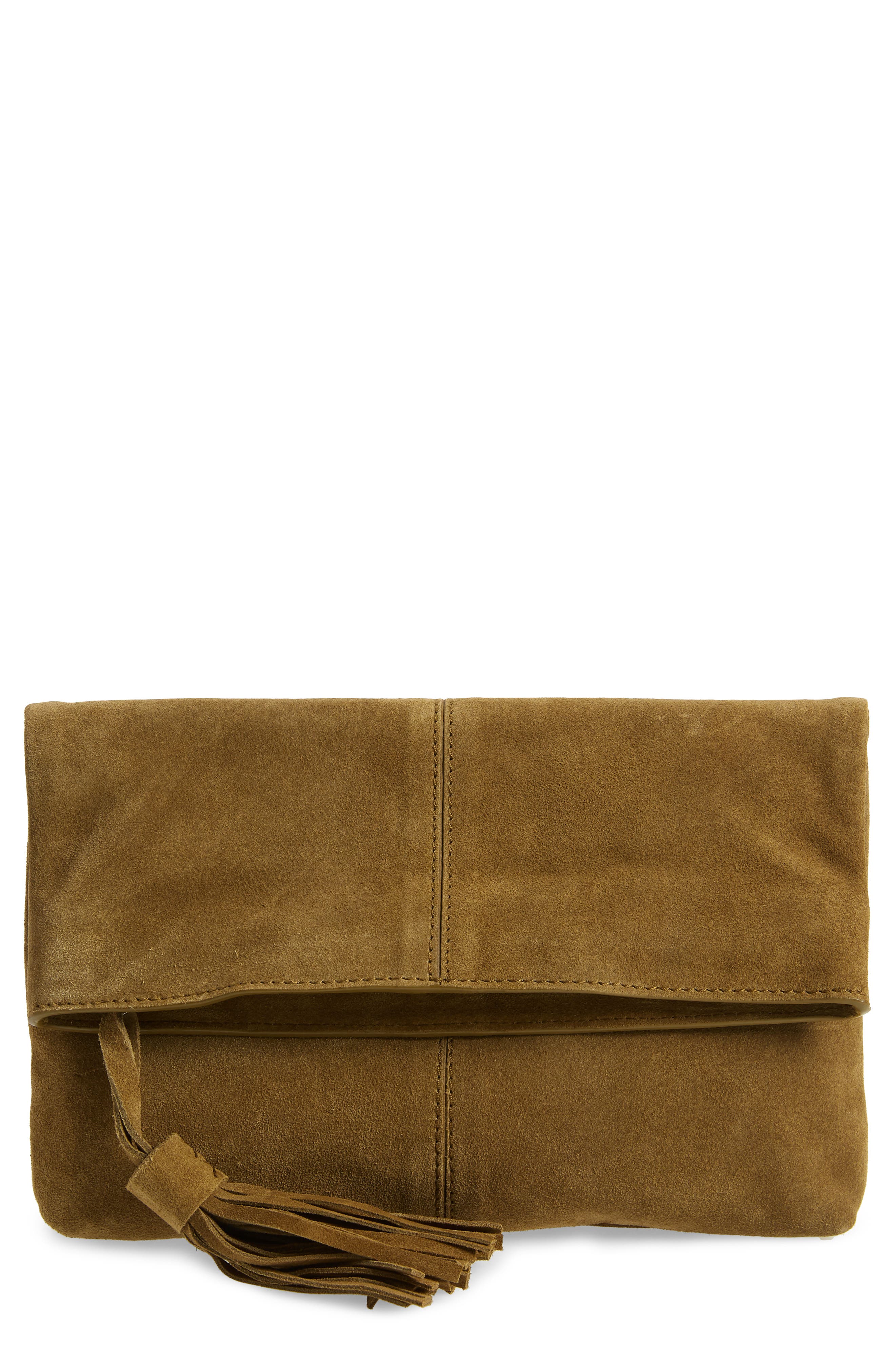 Leith Suede Clutch, Main, color, 