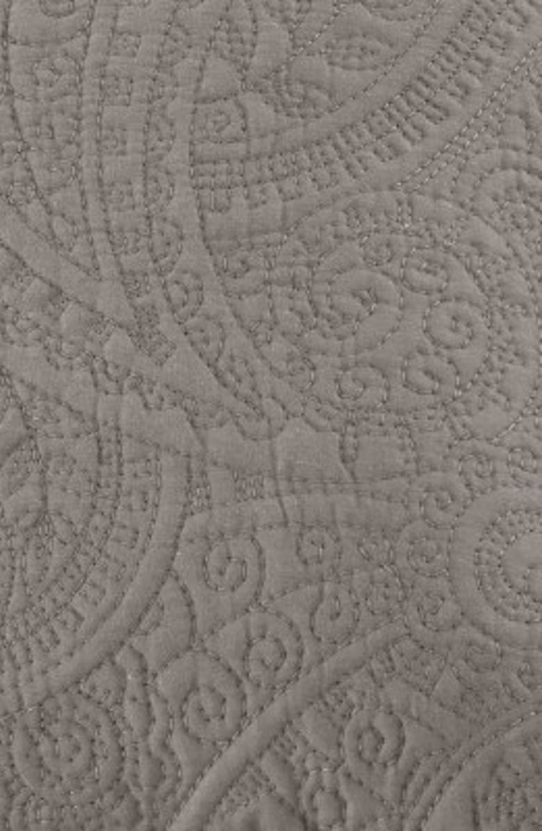 MELANGE HOME Pretty Paisley Embroidered 2-Piece Quilt Set, Alternate, color, 