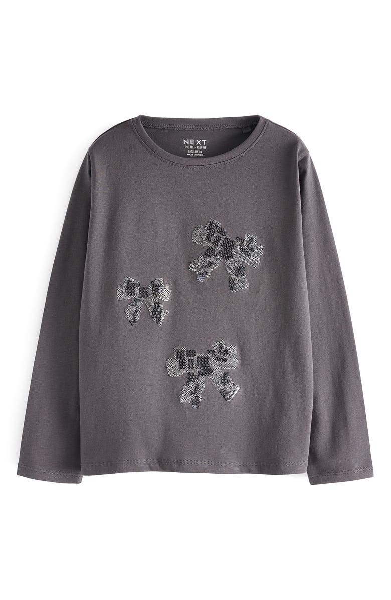 NEXT Kids' Sequin Bow T-Shirt, Main, color, 