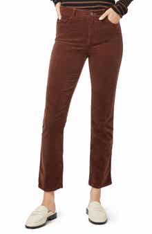 PAIGE Cindy High Waist Ankle Slim Straight Leg Corduroy Jeans