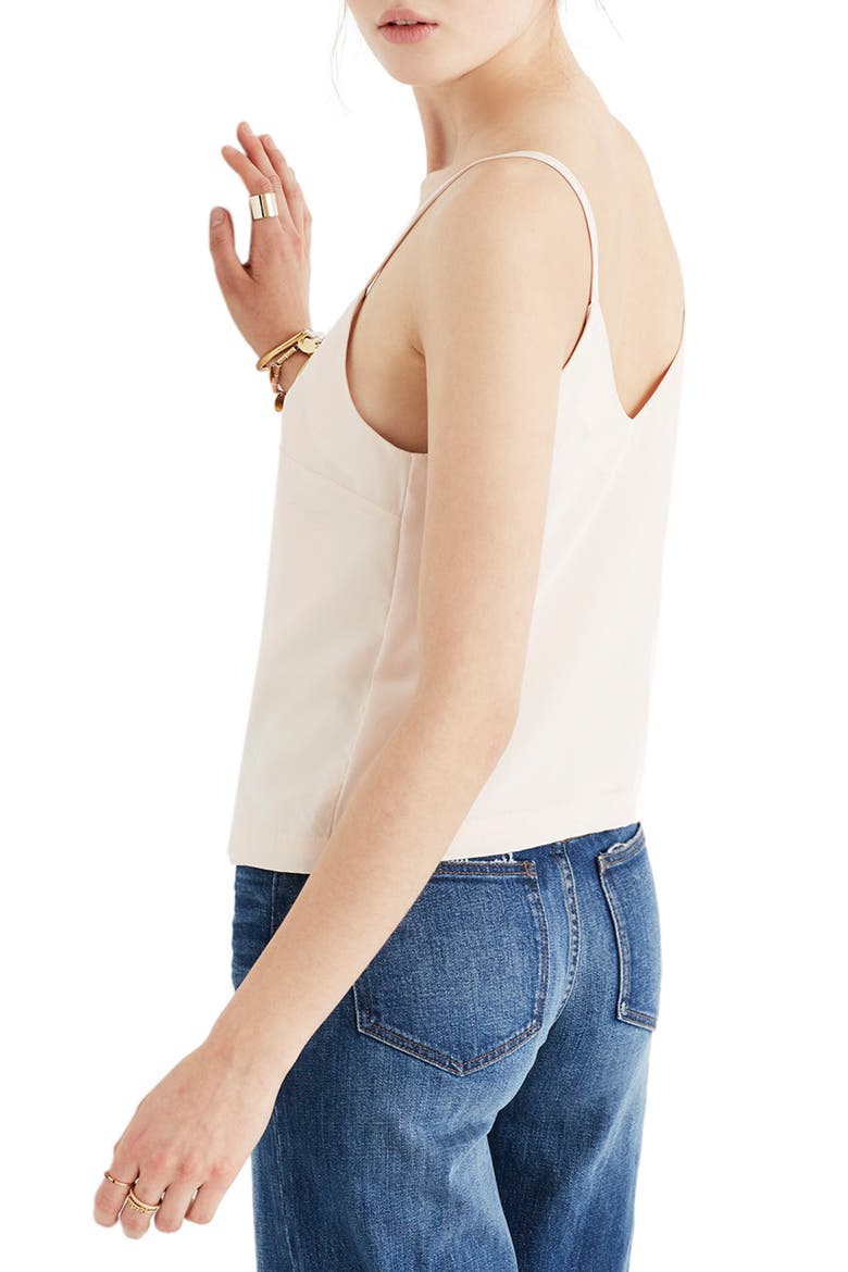 Silk Button Down Camisole, Alternate, color, VINTAGE LACE