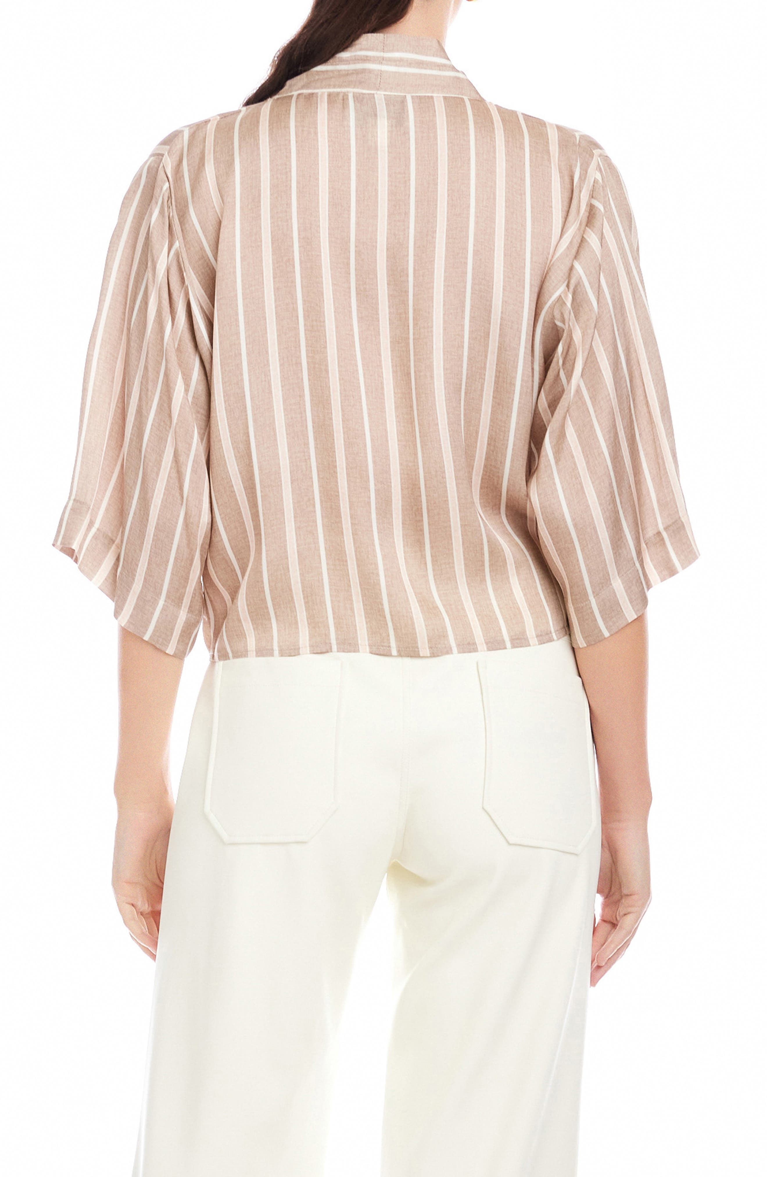 Bernice Stripe Tie Front Shirt - image 2