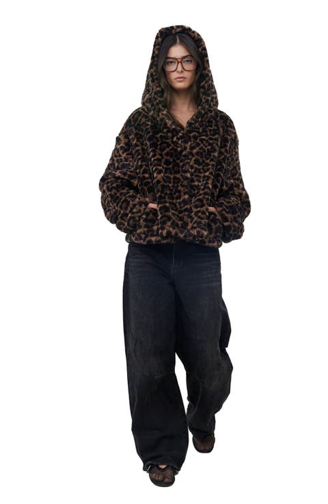 The Leopard Fleece Hooded Coat