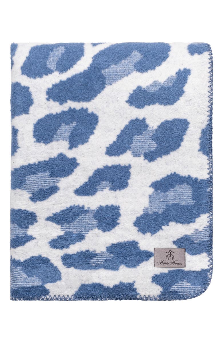 Brooks Brothers Leopard Print Throw Blanket, Alternate, color, 