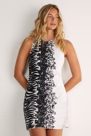NASTY GAL Zebra Ombre Sequin Mini Dress