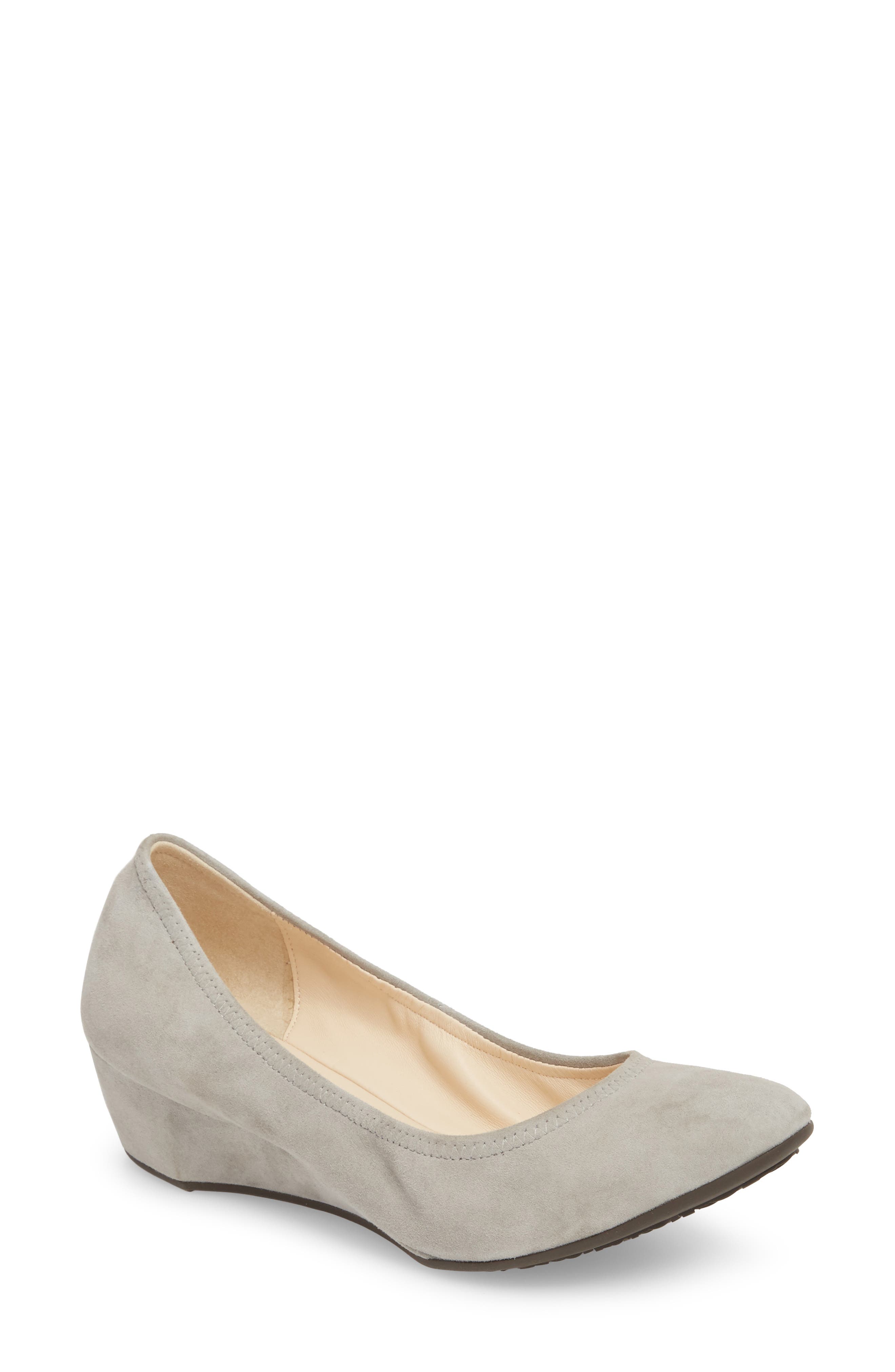 Sadie Wedge Pump, Main, color, IRONSTONE SUEDE
