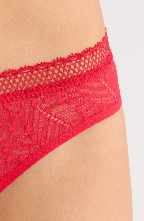 Simone Perele Comete Lace Tanga In Red