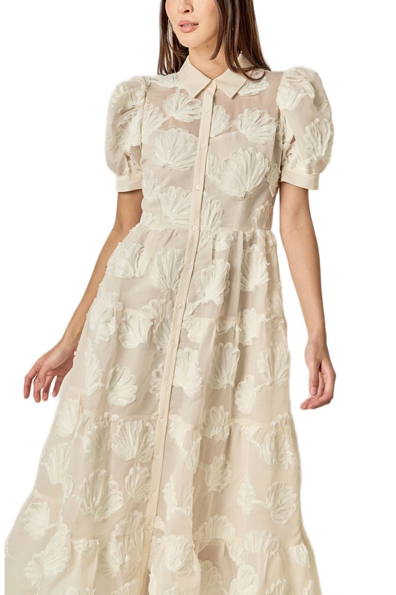 Shell Midi Shirtdress, Alternate, color, WHITE