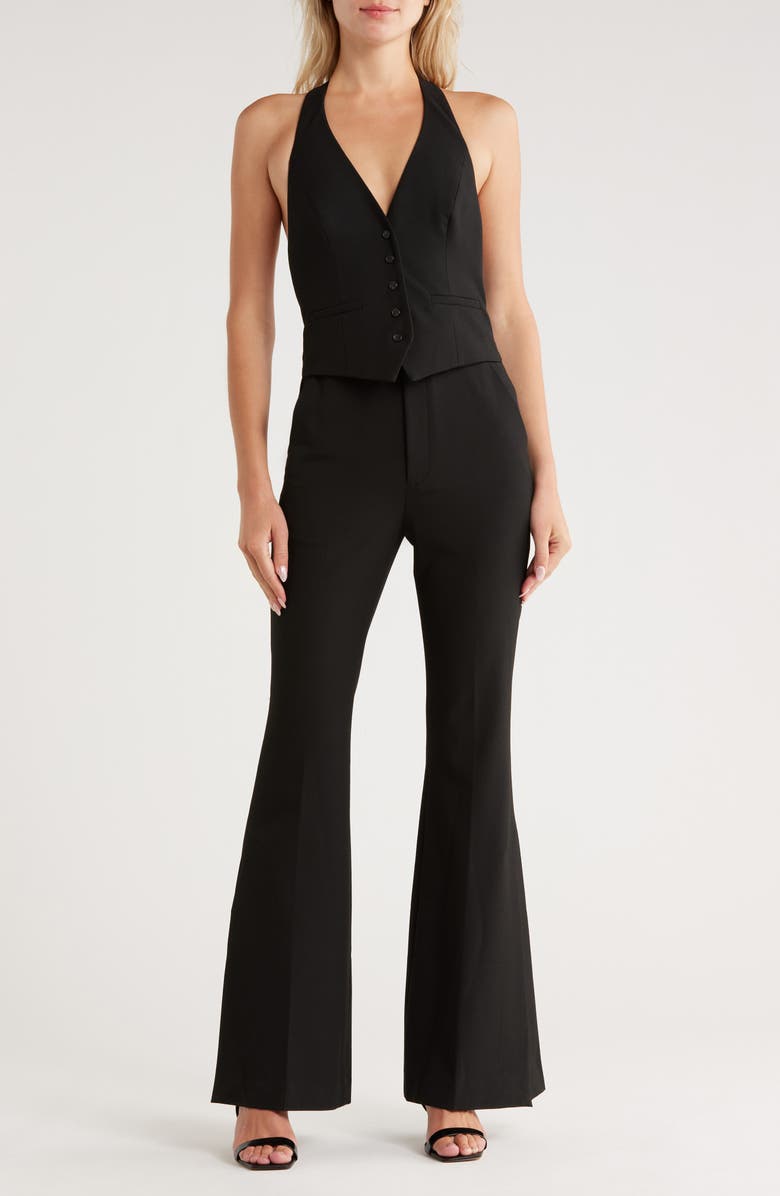 A.L.C. Woodson Halter Jumpsuit, Main, color, Black