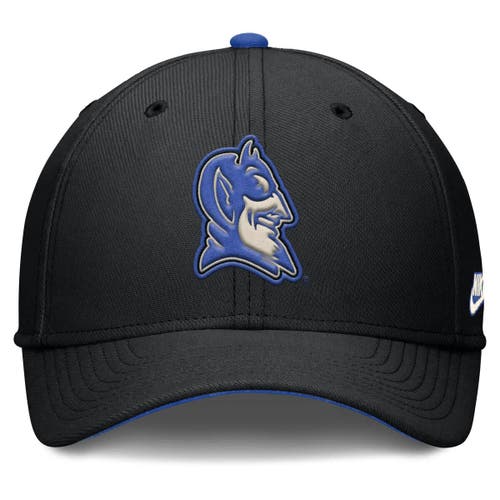 Nike Black Duke Blue Devils Legacy Rise Performance Flex Hat In Black