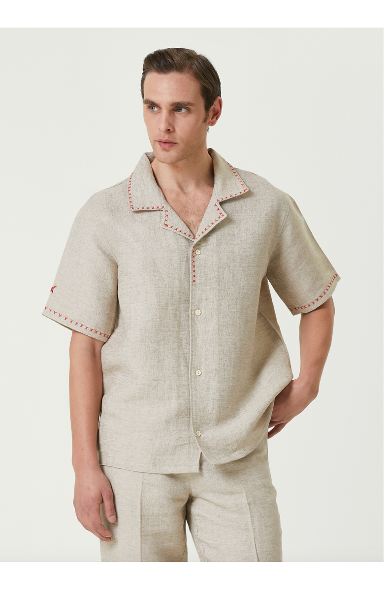 PCFG Linen Blend Free Heaven Linen Shirt, Alternate, color, Beige