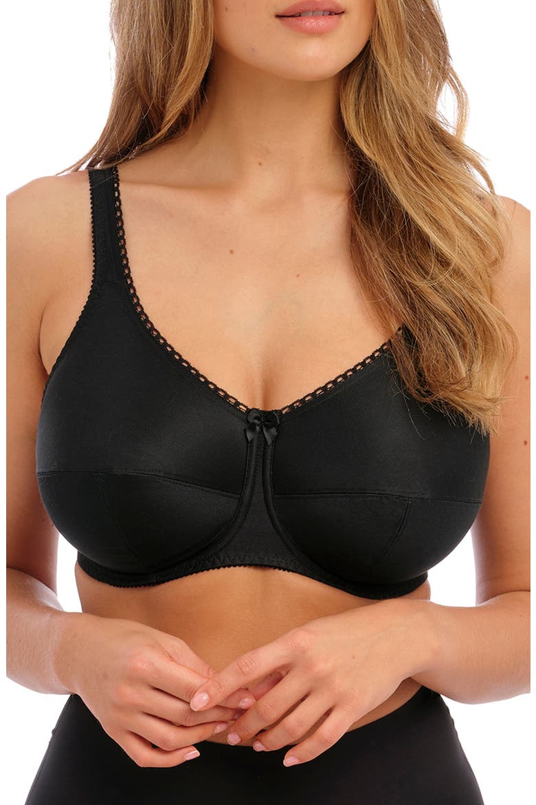 Smooth Cup Underwire Bra, Main, color, BLACK