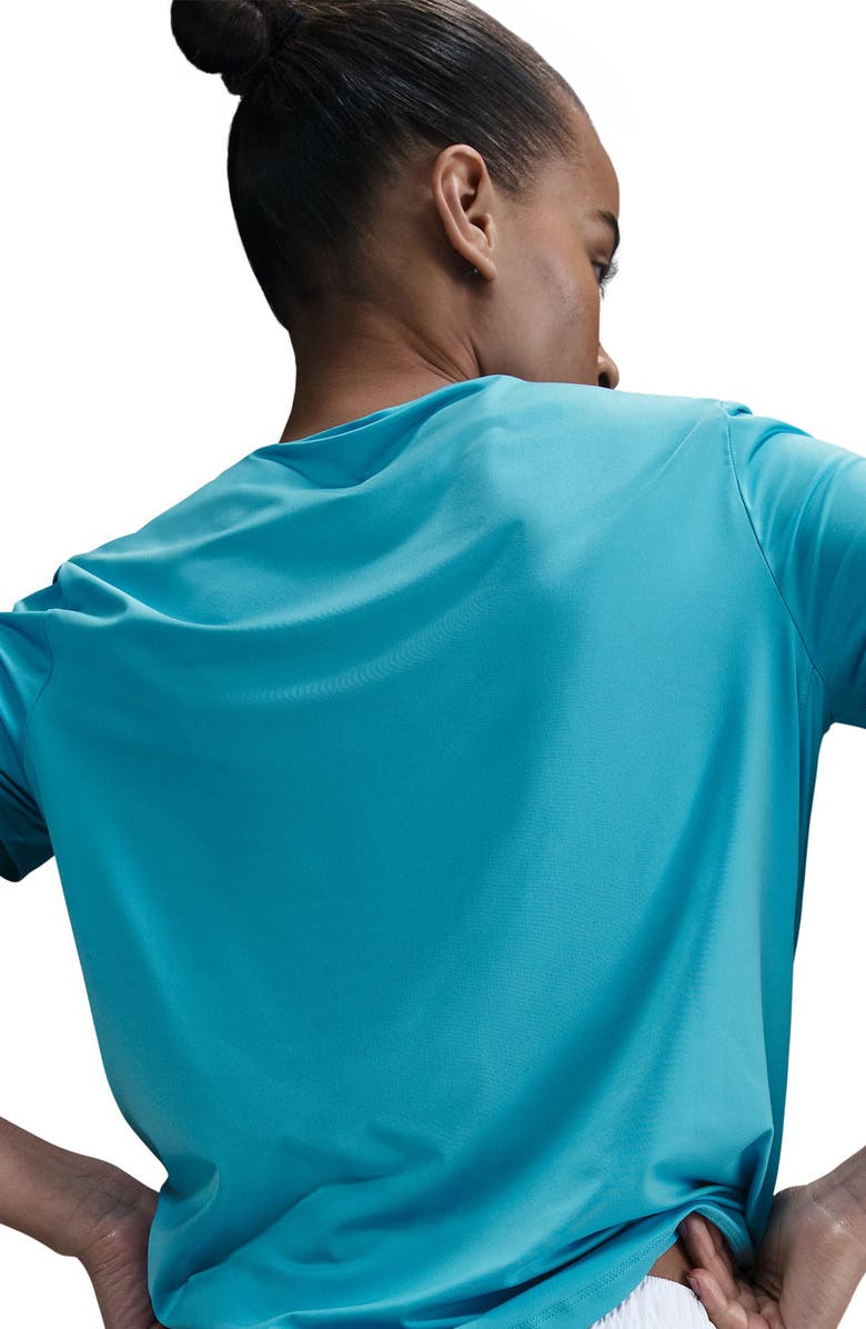 Nike One Classic Dri-FIT Training Top, Alternate, color, Baltic Blue/ Black