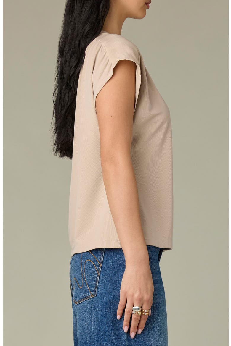 Mixed Media Knit Top, Alternate, color, WARM SAND