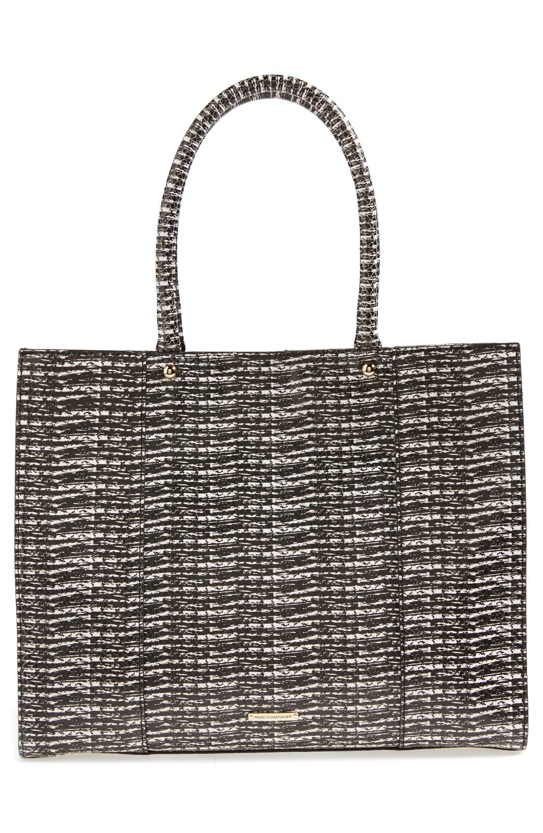 'Medium MAB' Tote, Alternate, color, BLACK/ WHITE