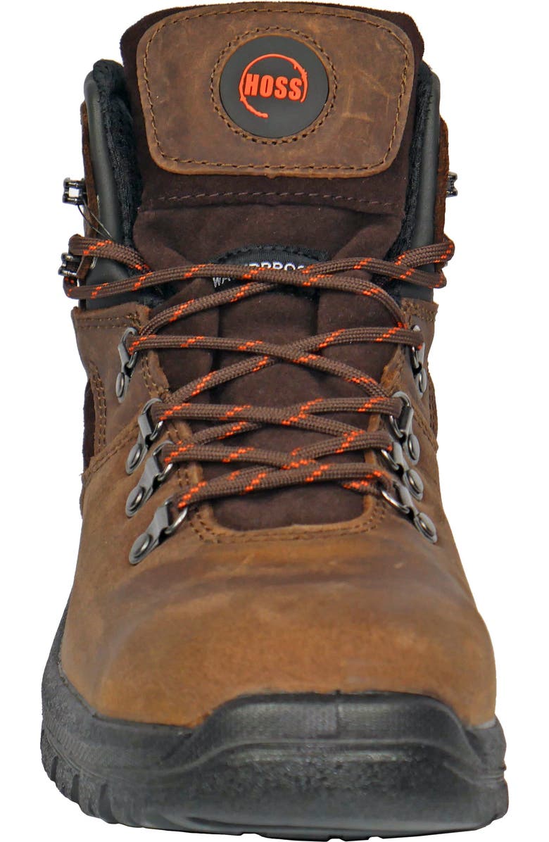 Hoss Boot Company HOSS Adam 6 Inch Steel Toe Work Boot, Alternate, color, Brown