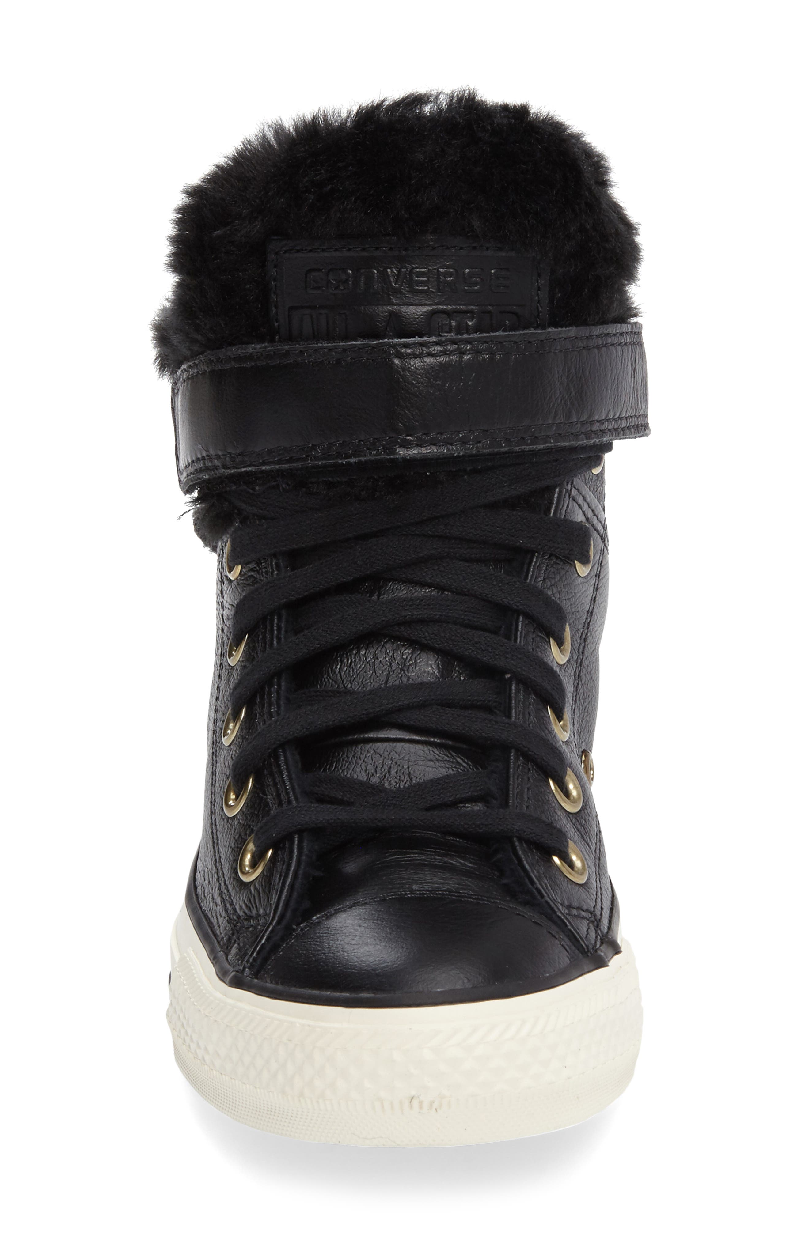 Converse Chuck Taylor<sup>®</sup> All Star<sup>®</sup> Faux Fur High Top Sneaker, Alternate, color, 