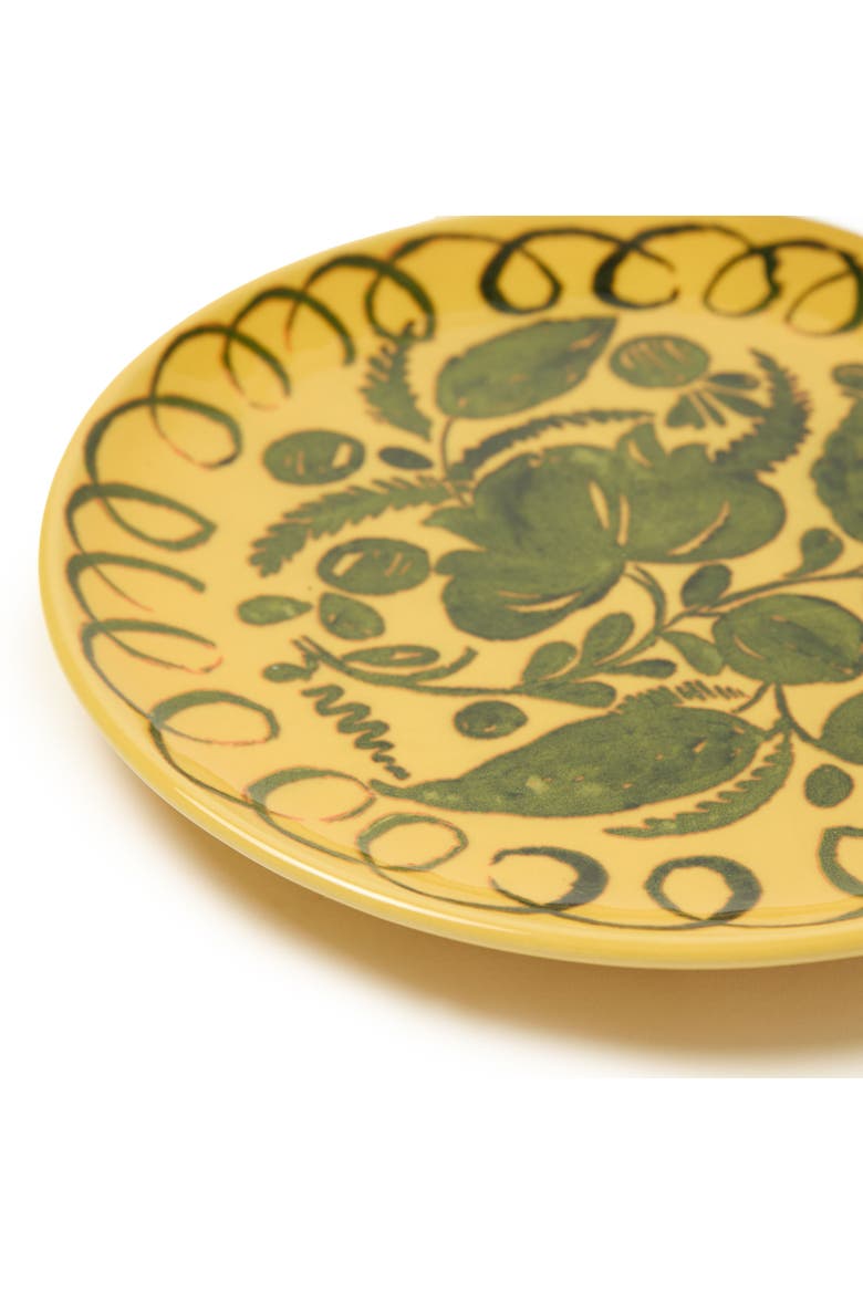 Amalfi Dessert Plate, Alternate, color, Mustard 9.1"