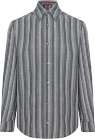 PCFG Linen & Cotton Blend Checked Woven Shirt
