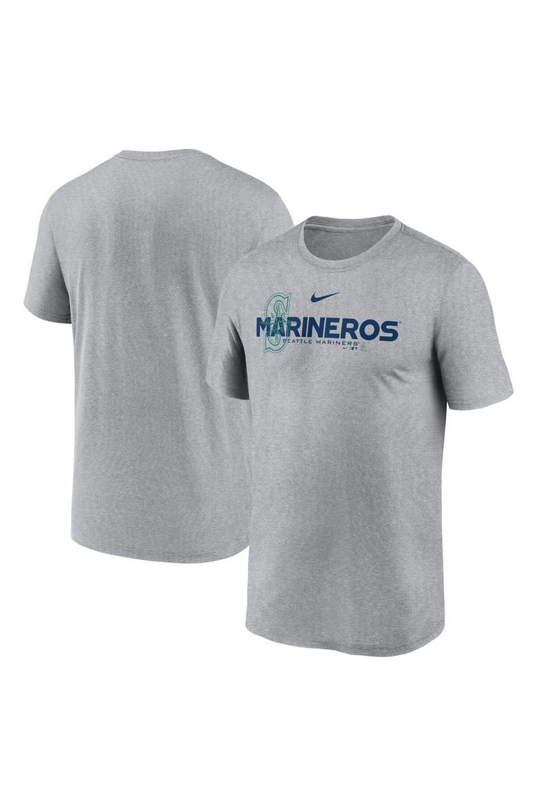 Men's Nike Heathered Charcoal Seattle Mariners Local Rep Legend Performance T-Shirt, Alternate, color, Heather Charcoal