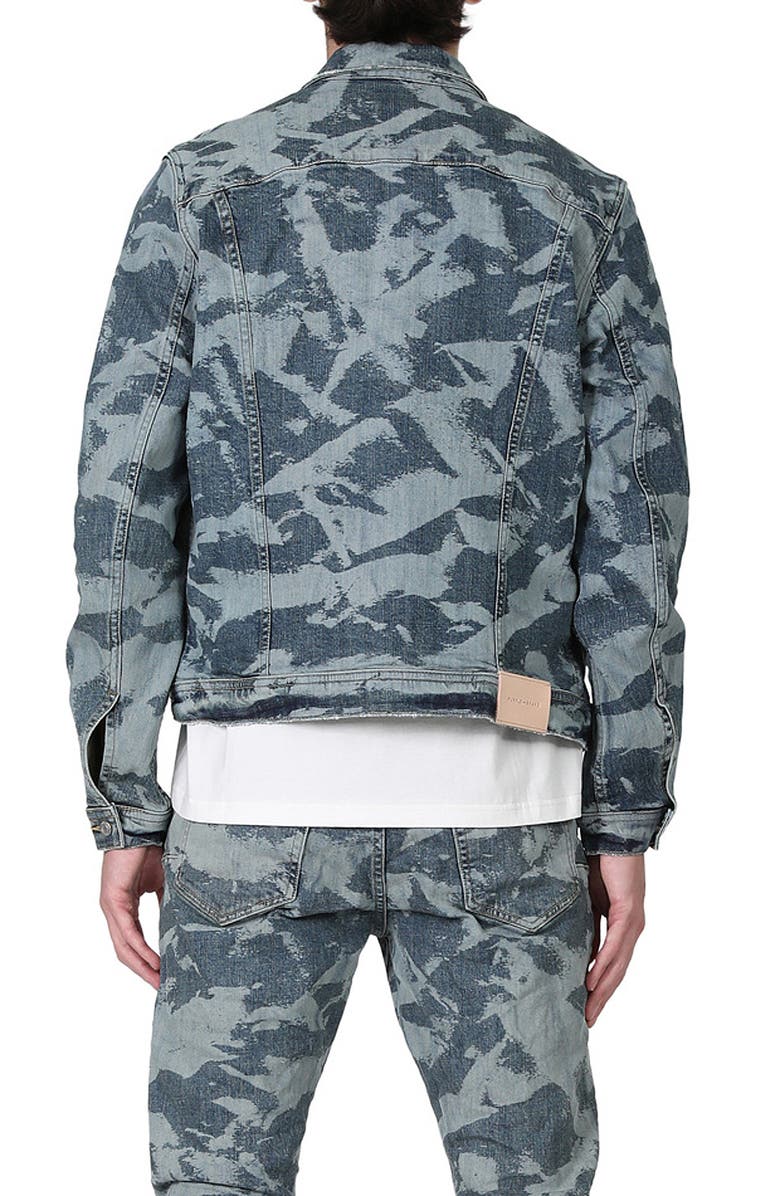 PURPLE BRAND Wrinkled Indigo Denim Trucker Jacket, Alternate, color, 