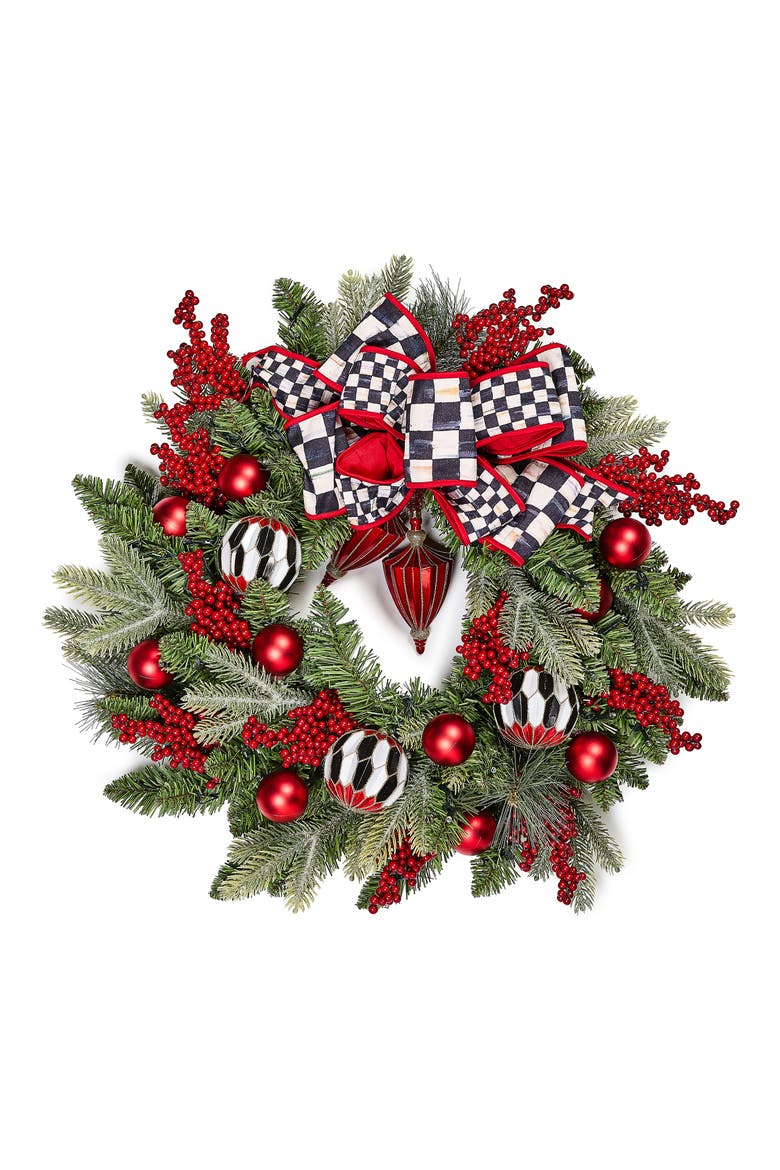 Merry Christmas Illuminated 24-Inch Wreath, Main, color, GREEN
