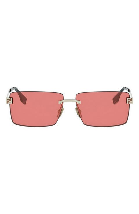 Sky Rimless Rectangular Sunglasses