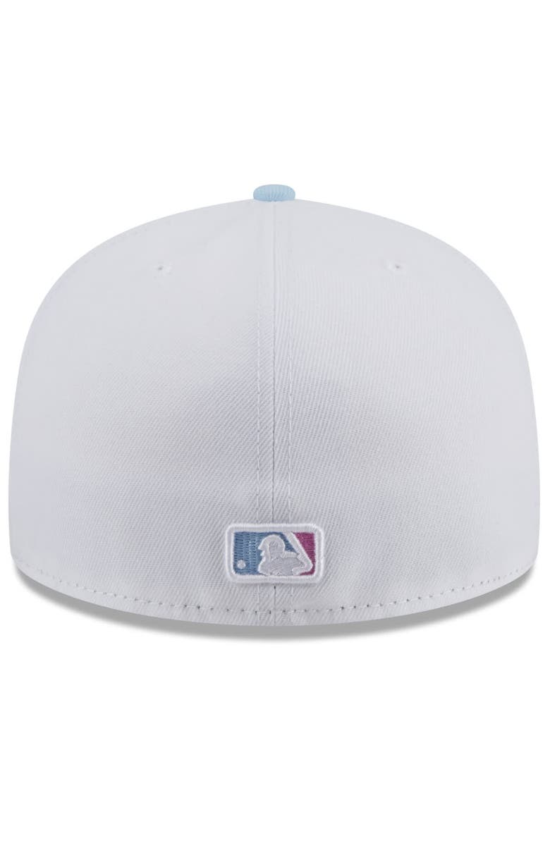 New Era Men's New Era Light Blue Los Angeles Dodgers Spring Color Basic Two-Tone 59FIFTY Fitted Hat, Alternate, color,