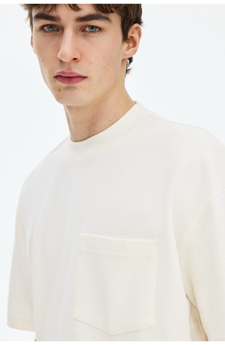 H&M Oversized Fit T-shirt, Alternate, color, Cream