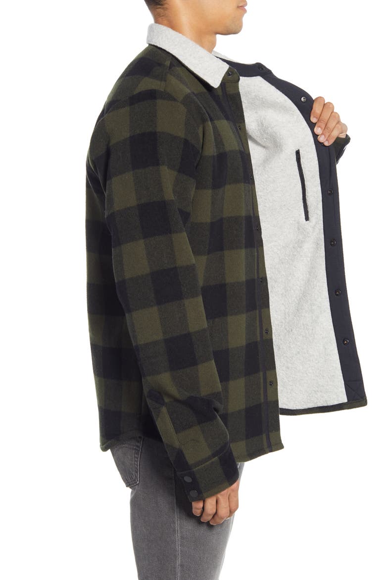 Anchor Line High Pile Fleece Lined Shirt Jacket, Alternate, color, OLIVE