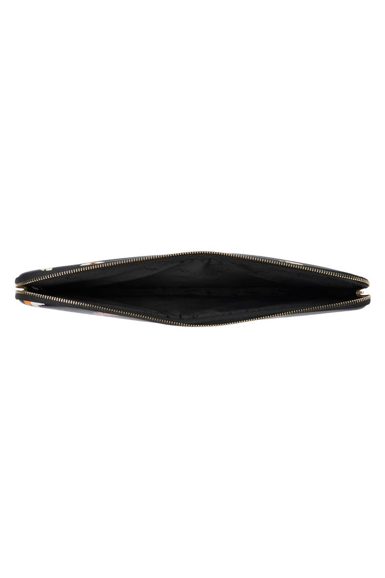 madison floral waltz laptop sleeve, Alternate, color, BLACK