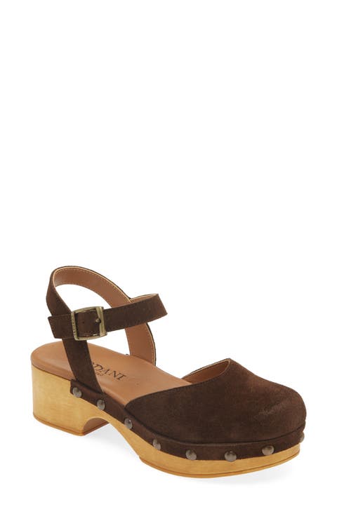 Winston Ankle Strap Platform Clog (Women)