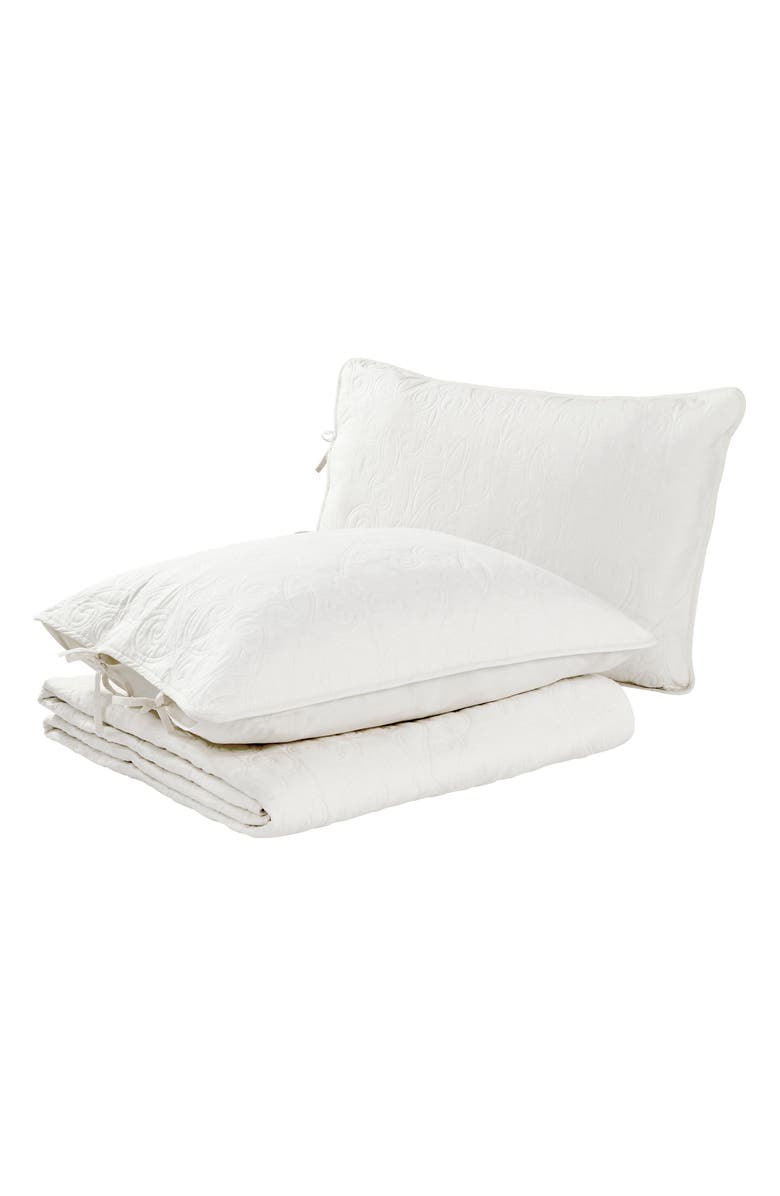 Laura Ashley Felicity Twin Quilt & Sham Set, Main, color, White