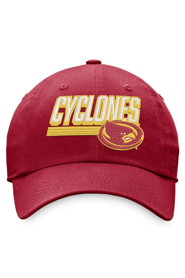 Men's Top of the World Cardinal Iowa State Cyclones Slice Adjustable Hat, Alternate, color, Green