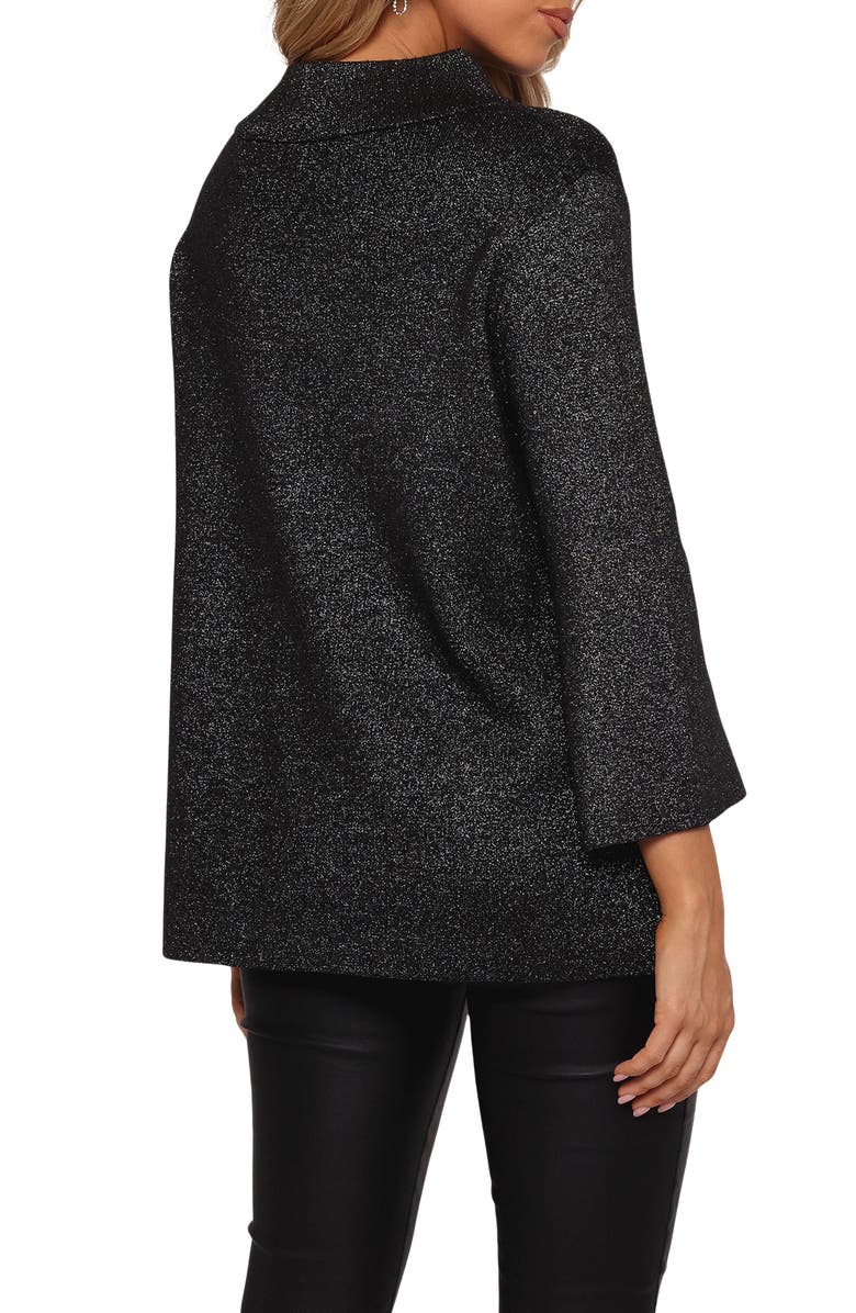 Petal & Pup Tassie Shimmer Mock Neck Sweater, Alternate, color, Black