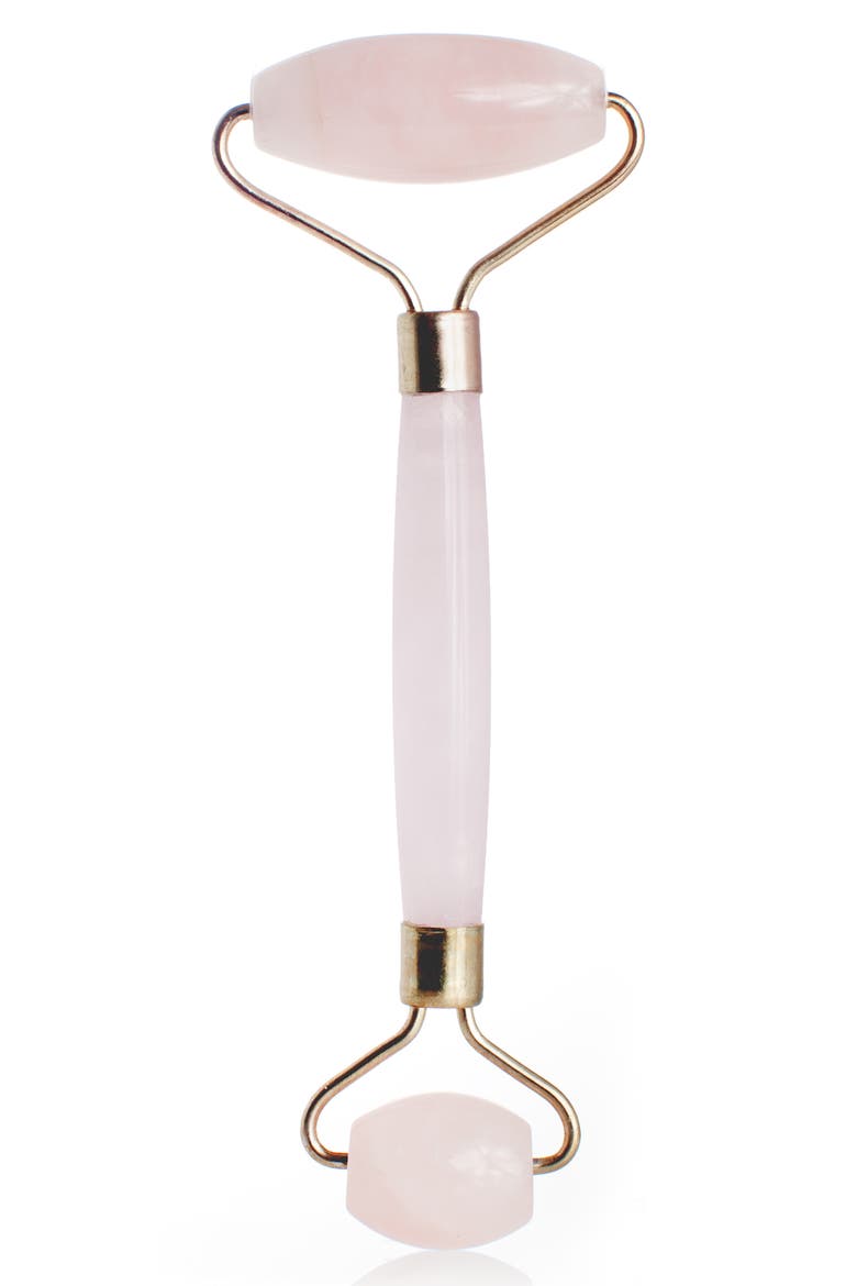 Rose Quartz Facial Roller, Main, color, NO COLOR